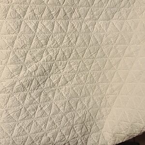 Pair 24" pillow shams. Front Quilted. White. NWOT